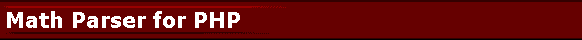 Math Parser for PHP