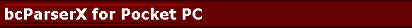bcParserX for Pocket PC