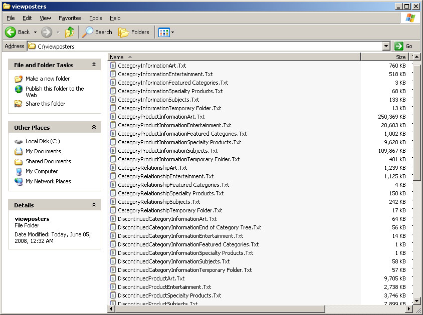 Viewposters data feed files renamed using regsular expressions