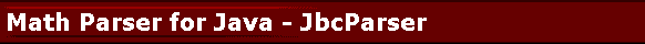 Math Parser for Java - JbcParser